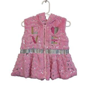 Real Love Kids Love Pink Hooded Vest 2T